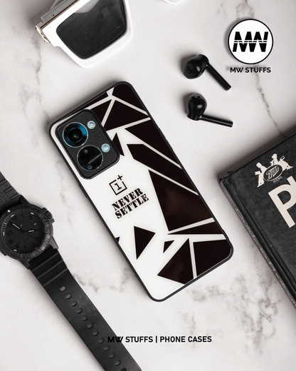 Abstract with Custom Logo GLASS CASE (Customizable for all models)