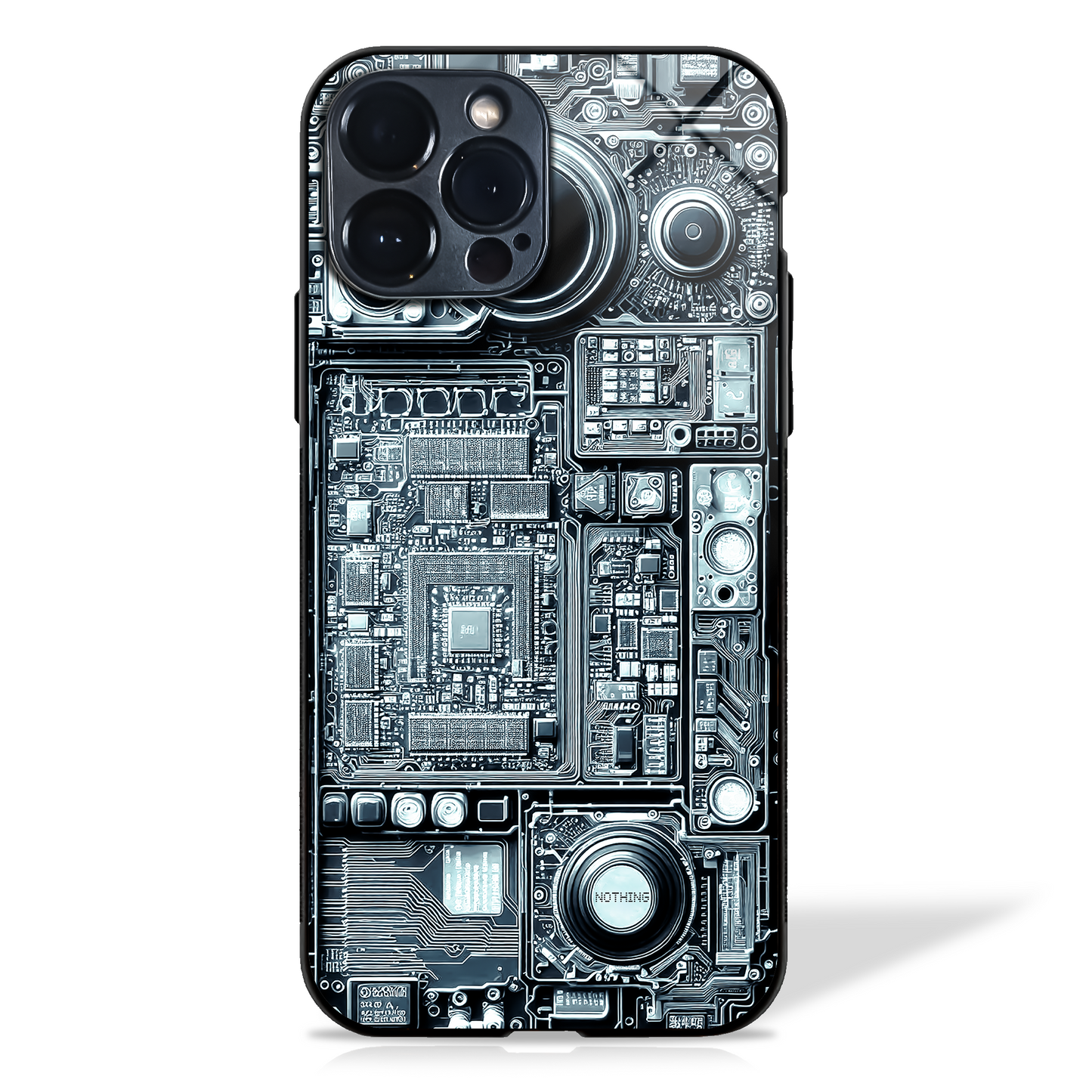 X-ray Vision Phone Circuit Design Glass Case