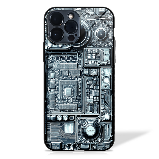 X-ray Vision Phone Circuit Design Glass Case