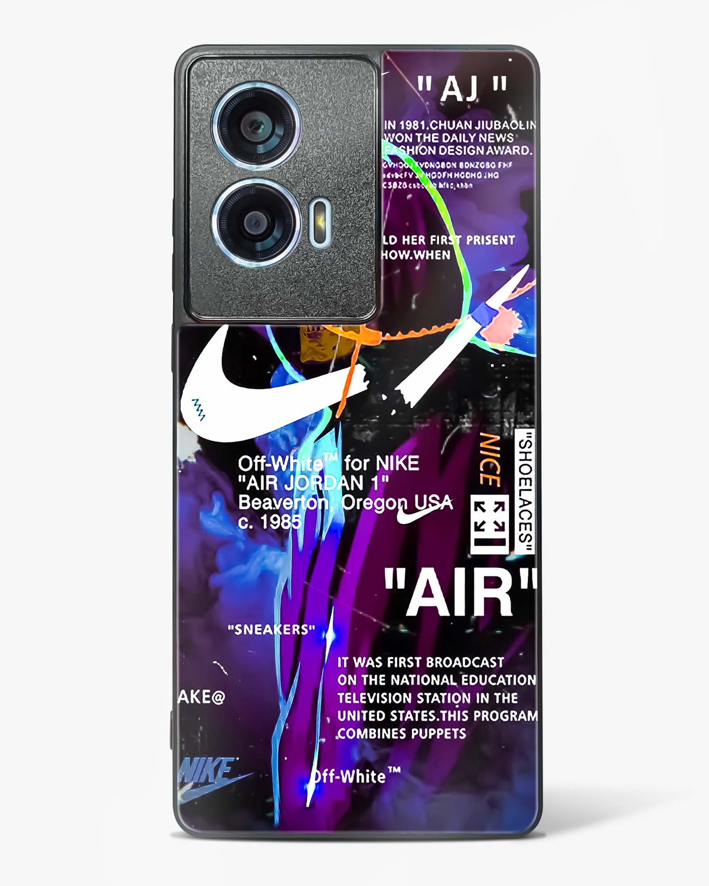 Off-White AIR Label Glass Phone Case-Motorola Edge 50 Fusion