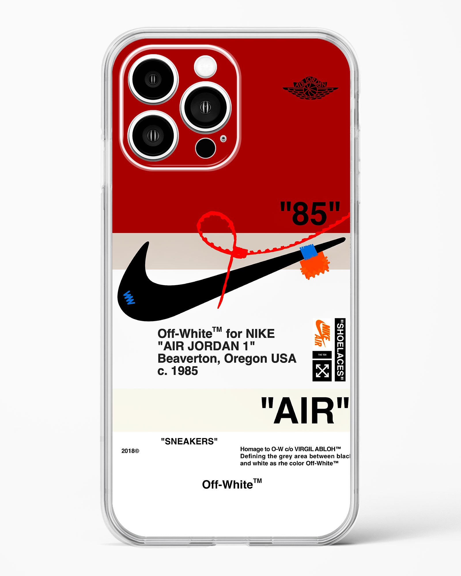 Off-White AIR Quoted Clear Silicone Case