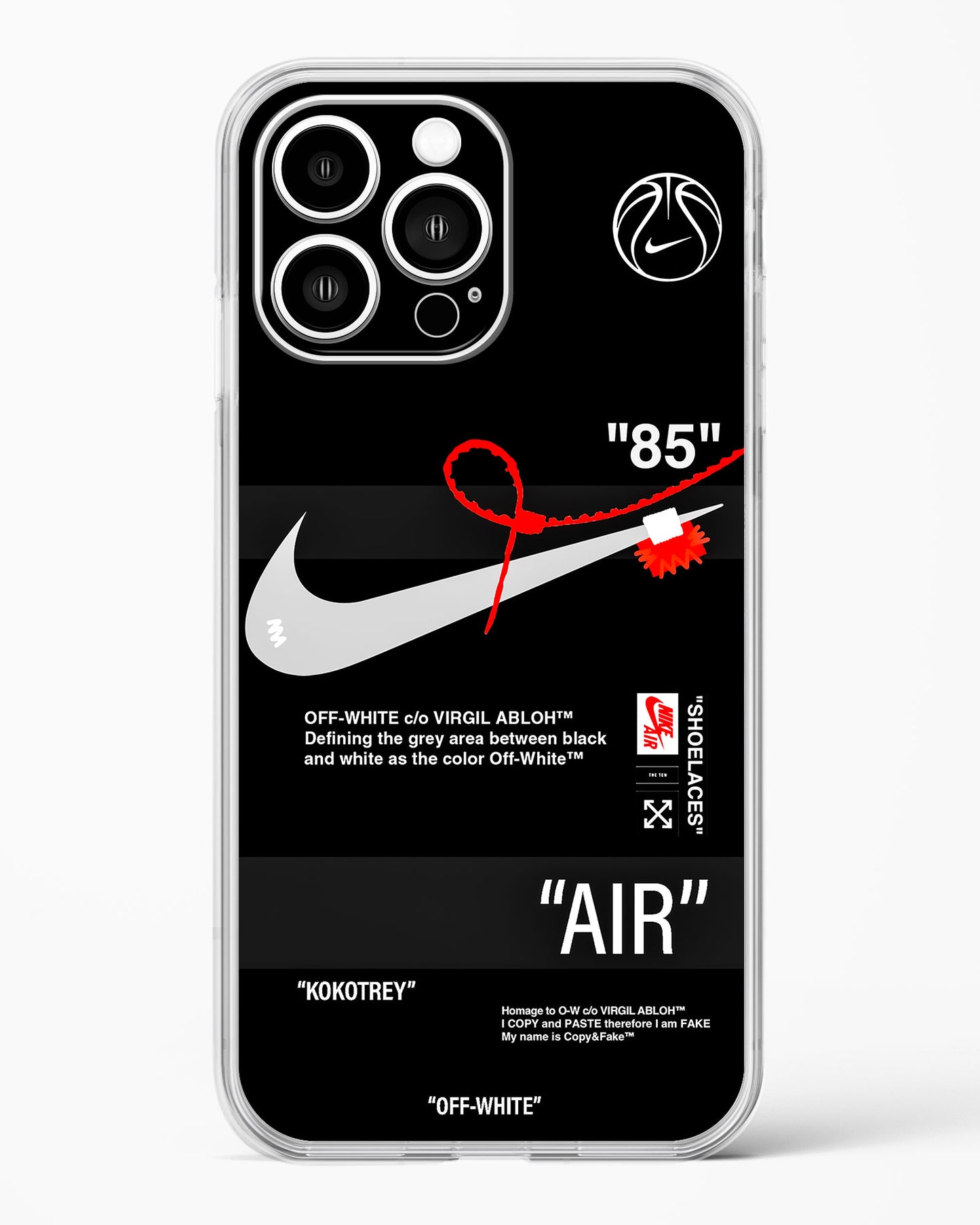 Off White AIR-Label Clear Silicone Case