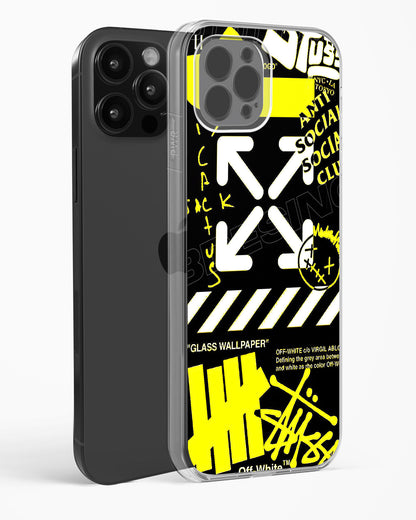 Off White Cross Clear Silicone Case