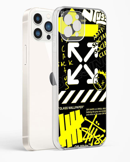 Off White Cross Clear Silicone Case