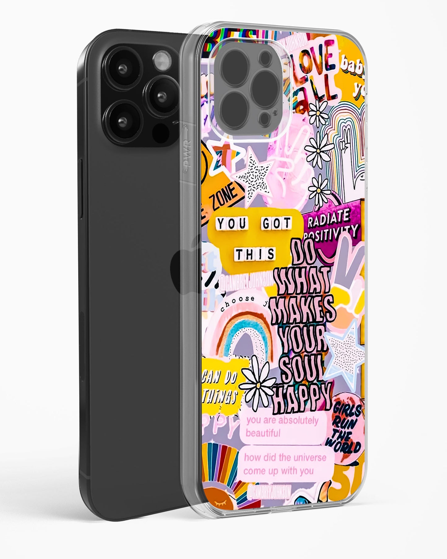 Positivity Collage Clear Silicone Case