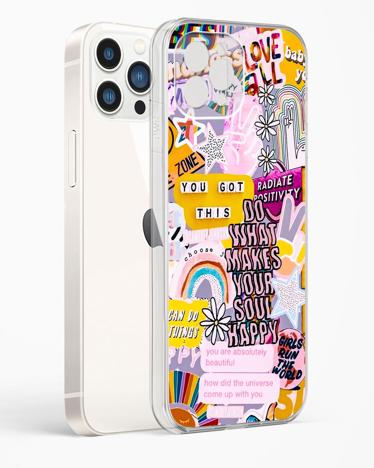 Positivity Collage Clear Silicone Case