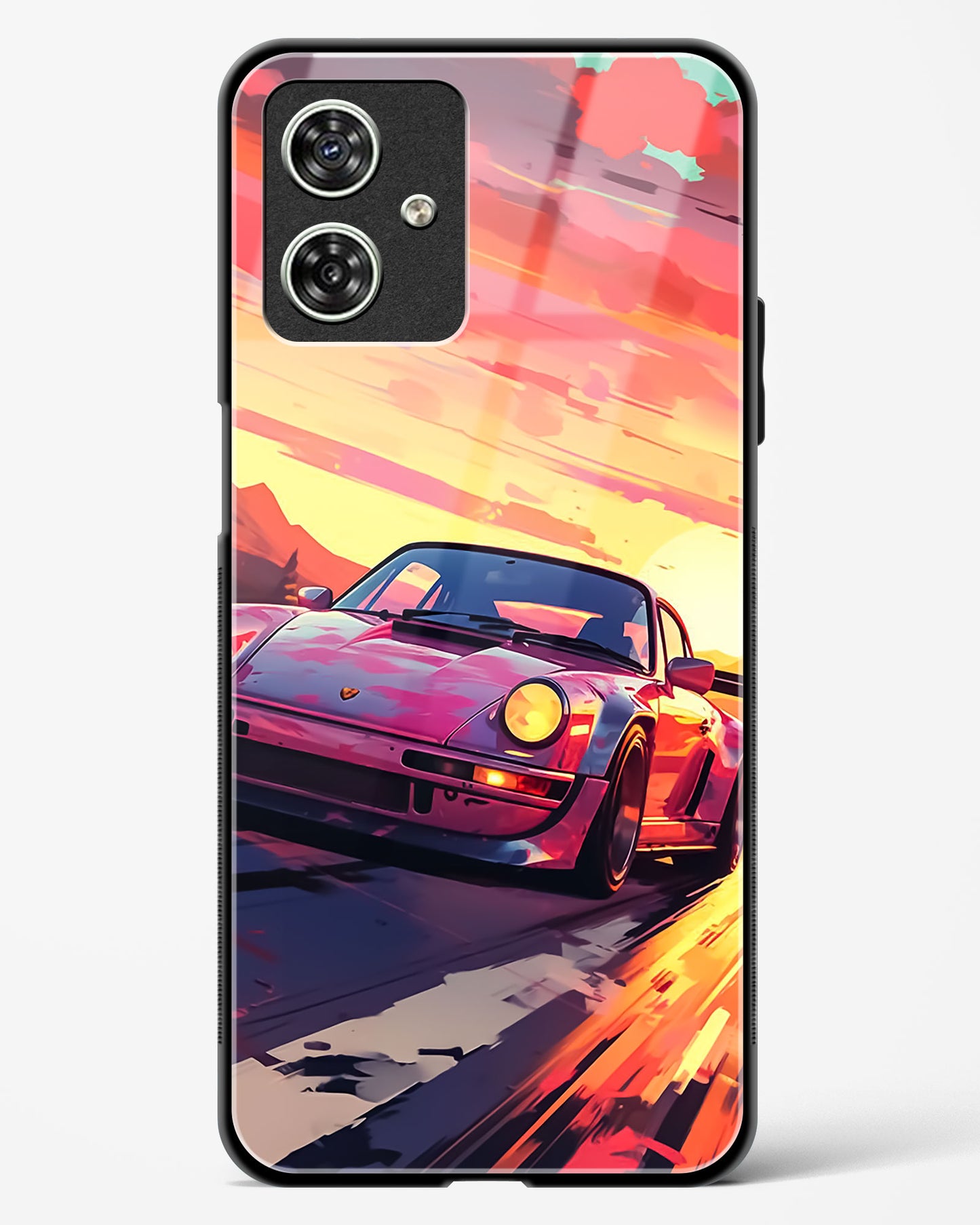 Racing Art Glass Phone Case-Moto G54 5G