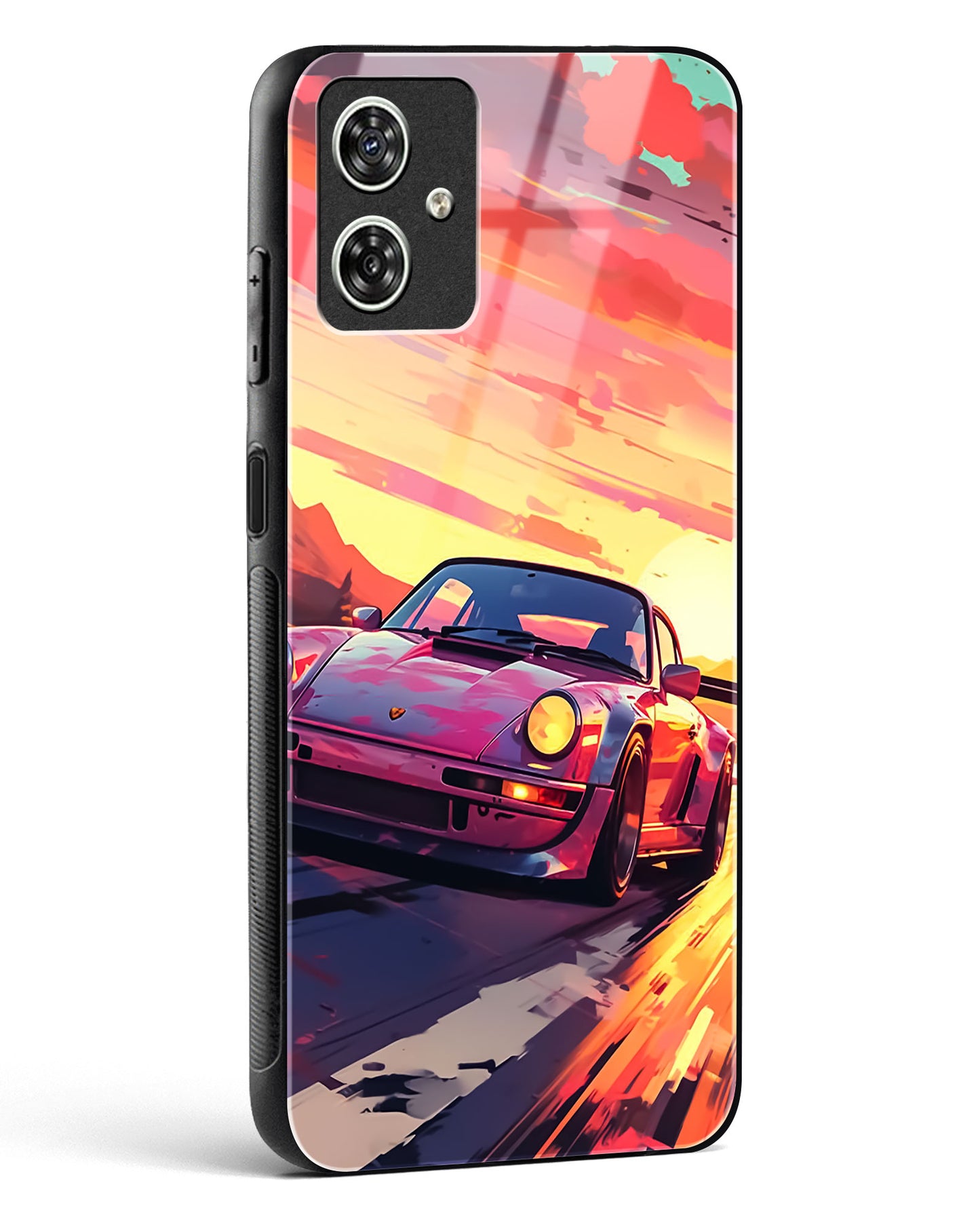 Racing Art Glass Phone Case-Moto G54 5G