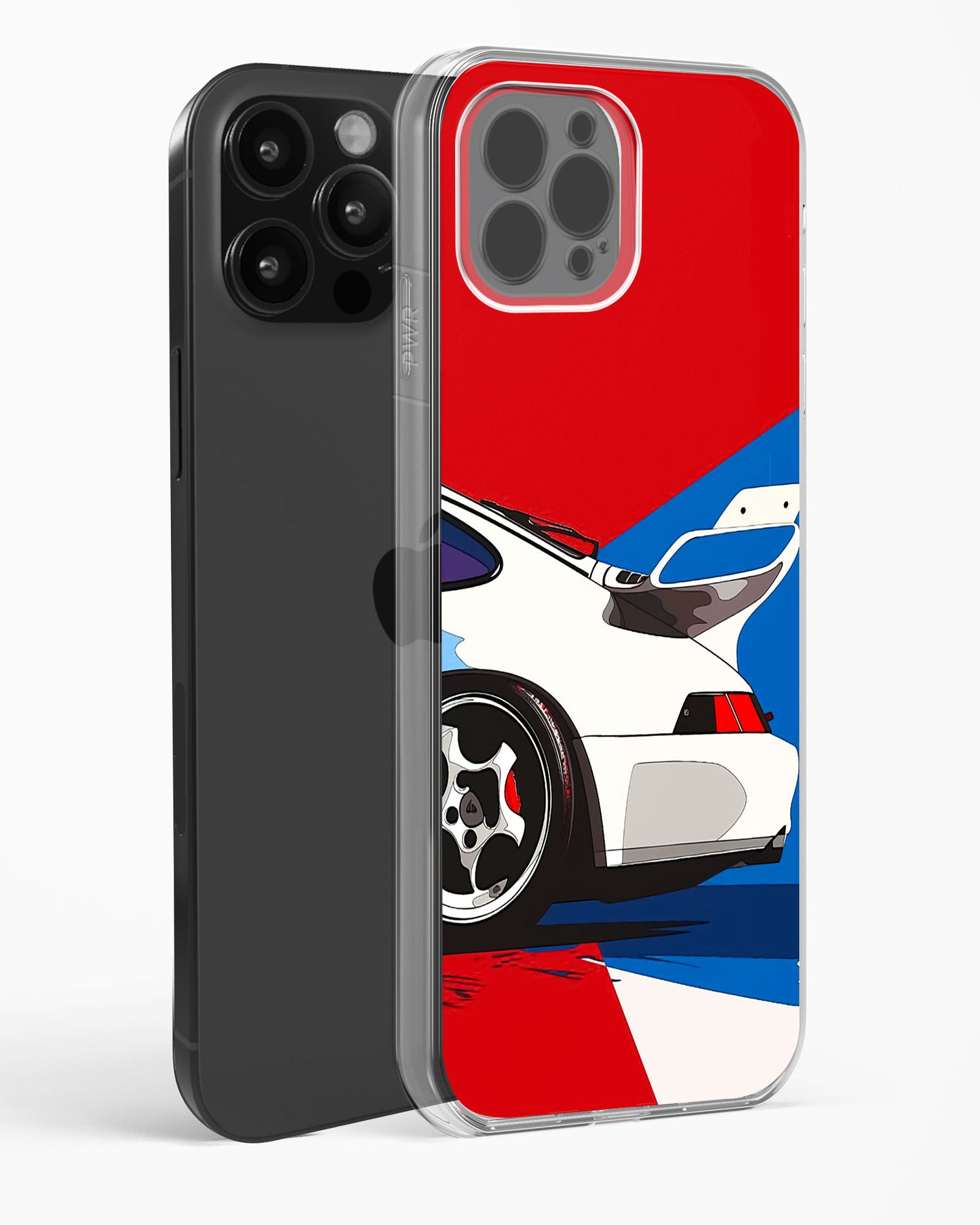 Racing Car Abstract Clear Silicone Case