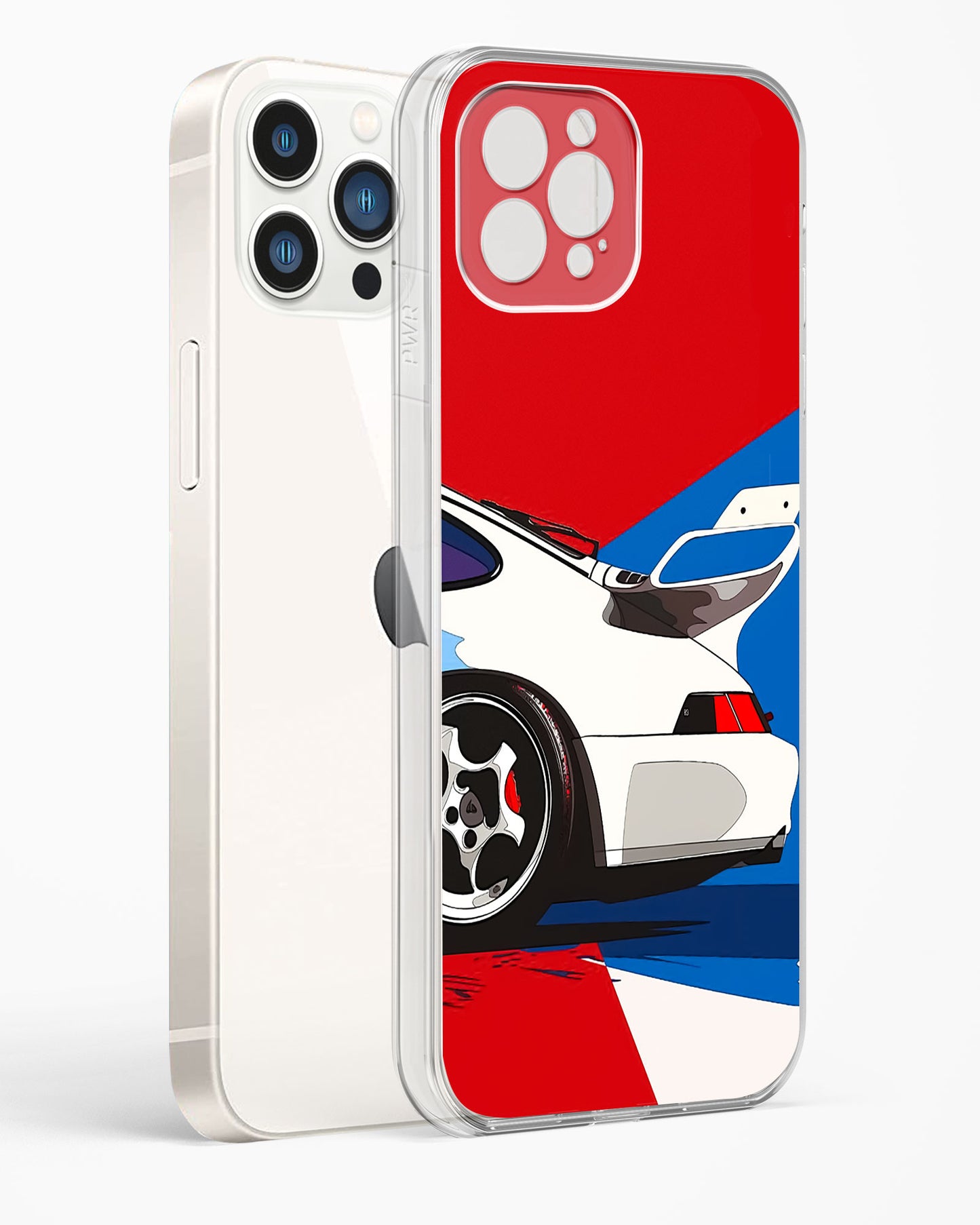 Racing Car Abstract Clear Silicone Case