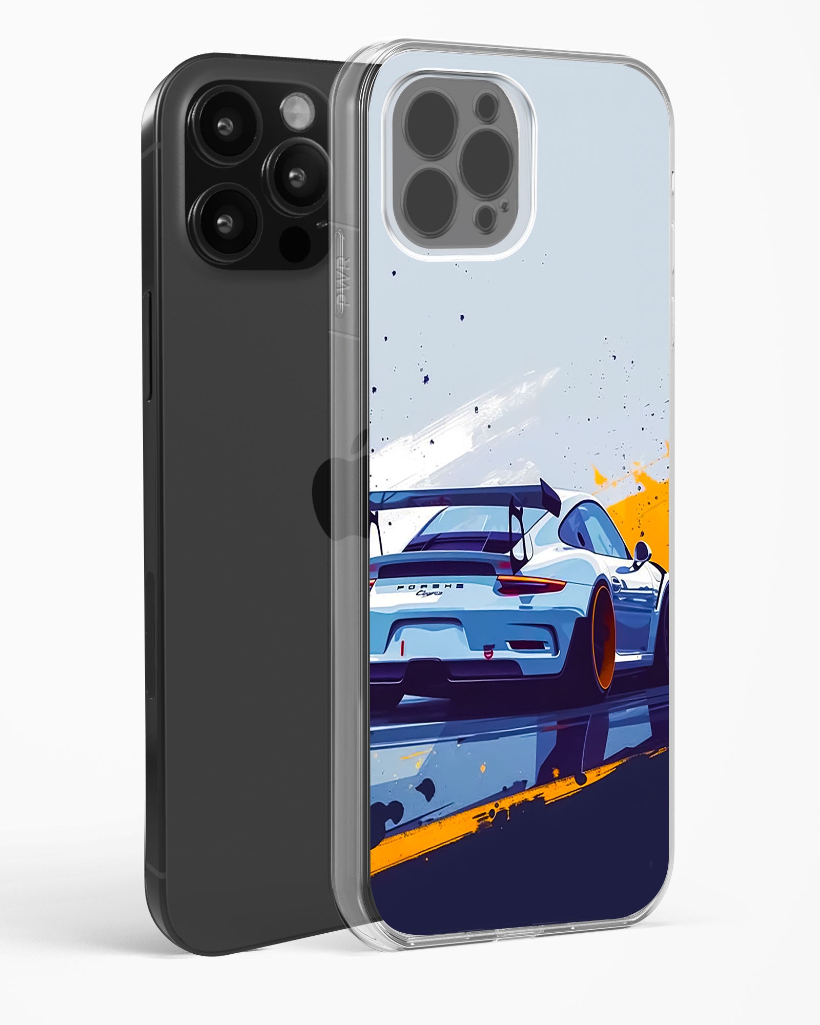 Racing Car Art Clear Silicone Case