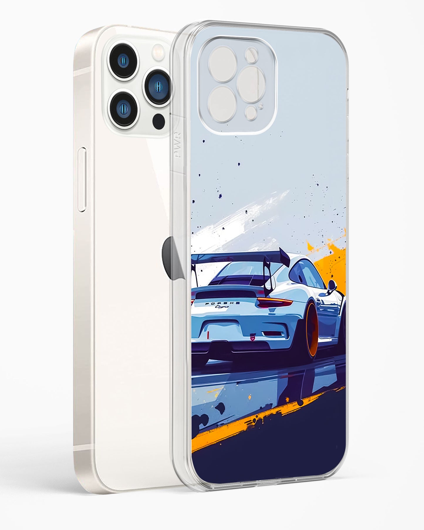 Racing Car Art Clear Silicone Case