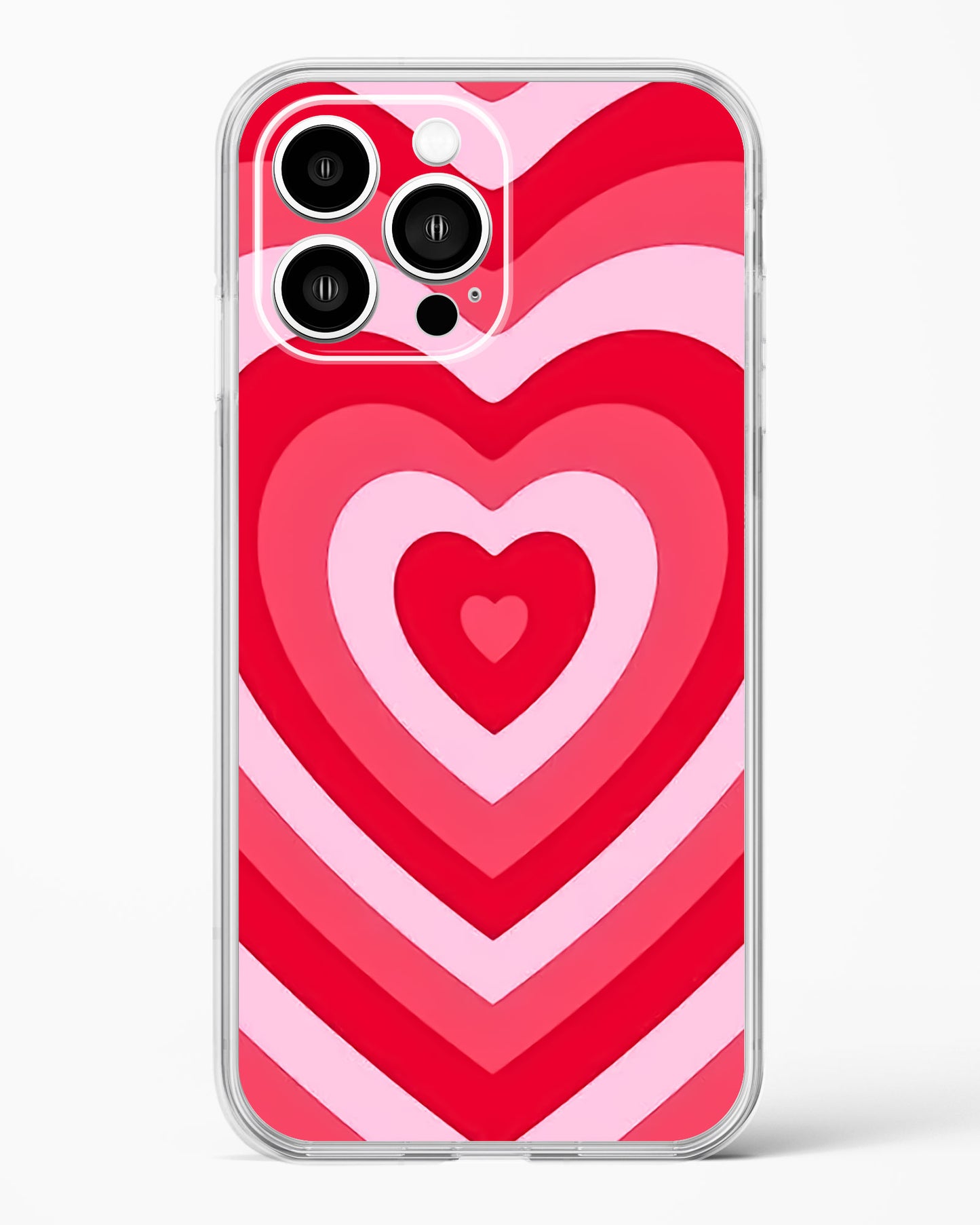 Radiant Hearts Gradient Clear Silicone Case