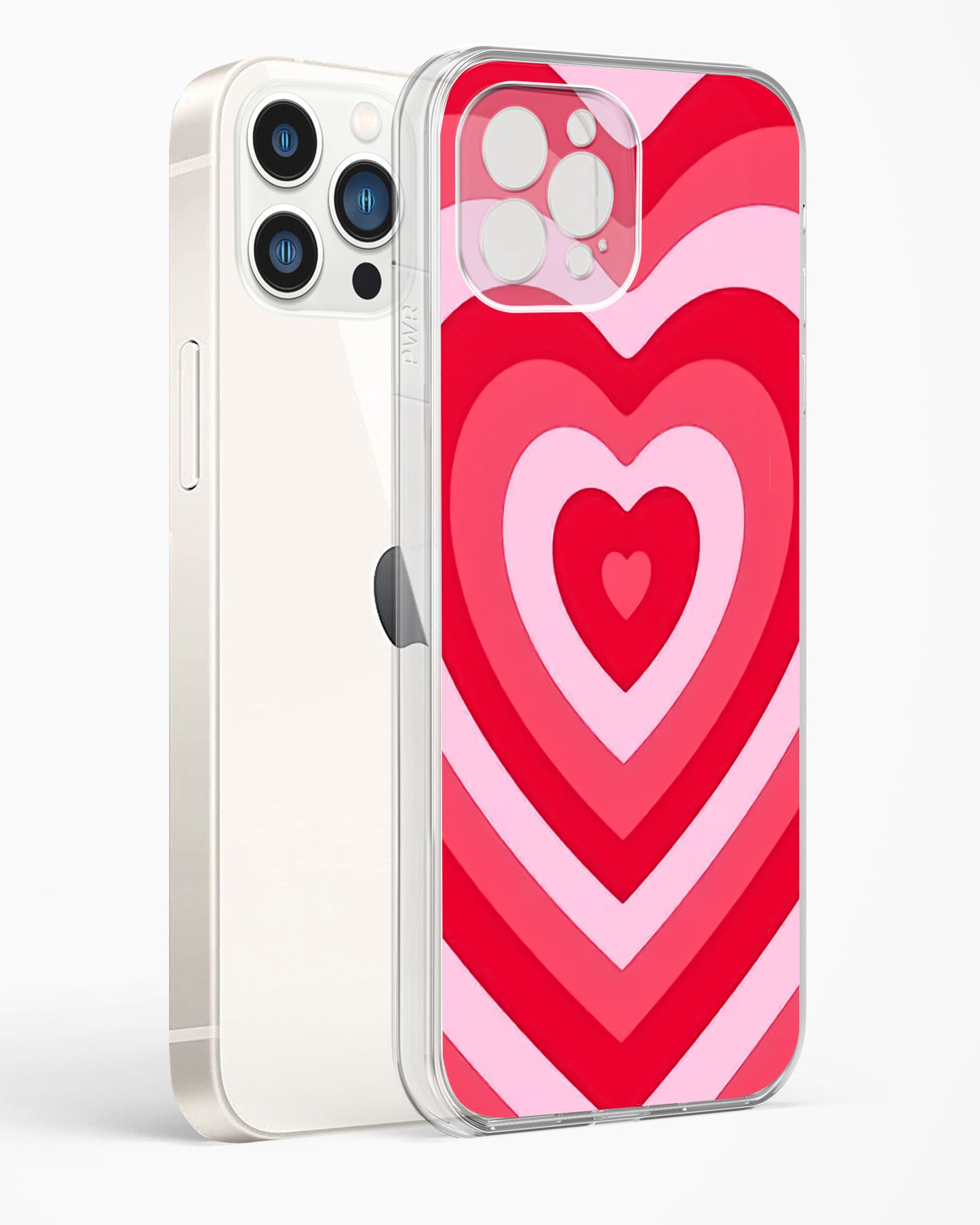 Radiant Hearts Gradient Clear Silicone Case