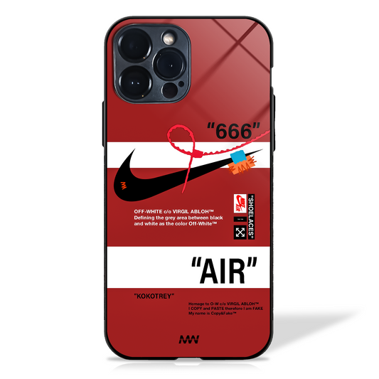 Off-White AIR Sneakers Inspired Glass Case