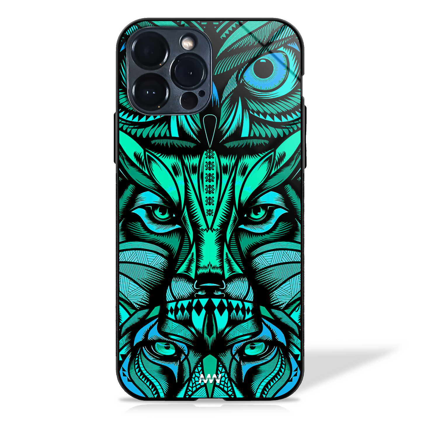 Wild Eyes to Get rid of Negative Vibes Printed Glass Case