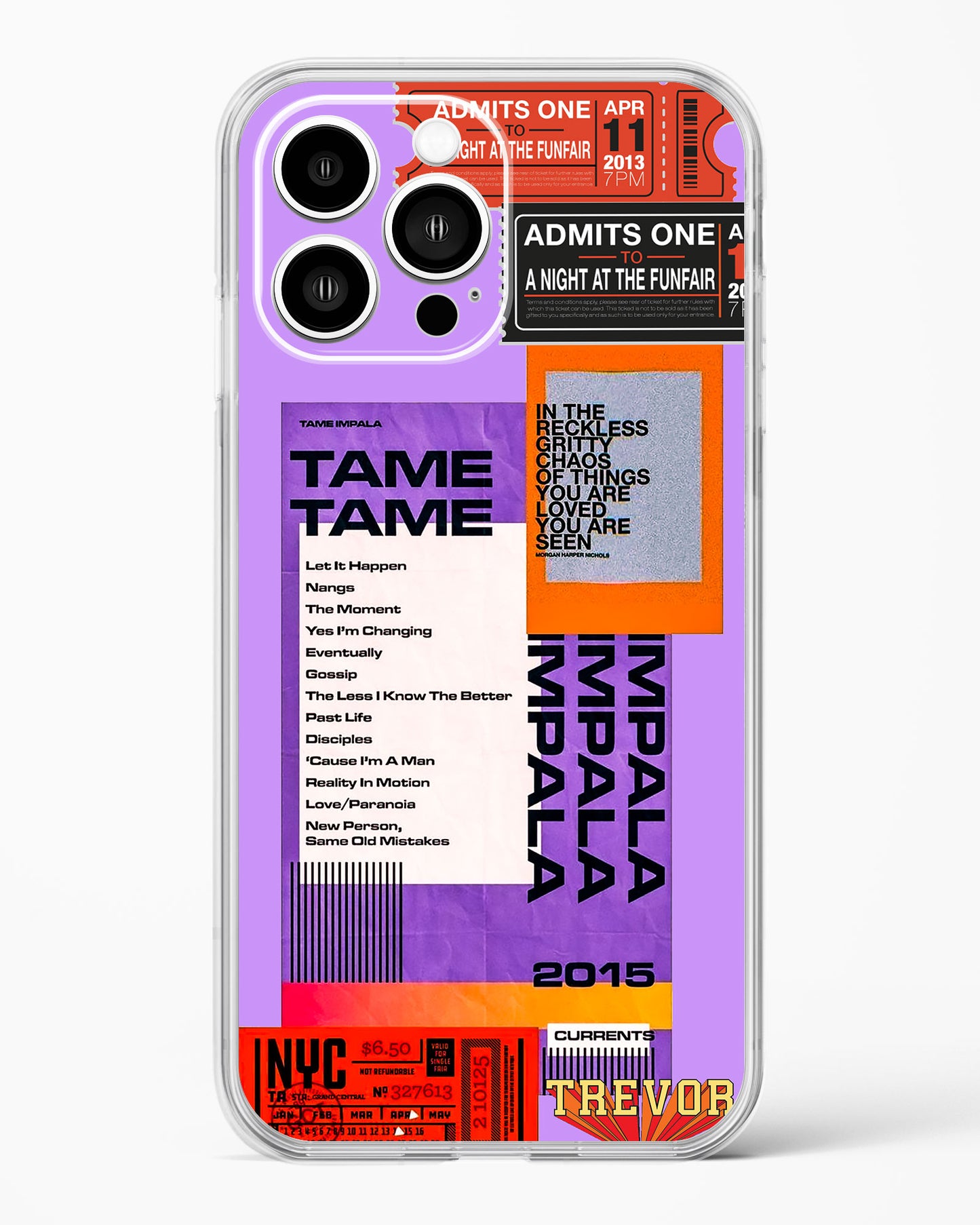 Retro Concert Collage Clear Silicone Case