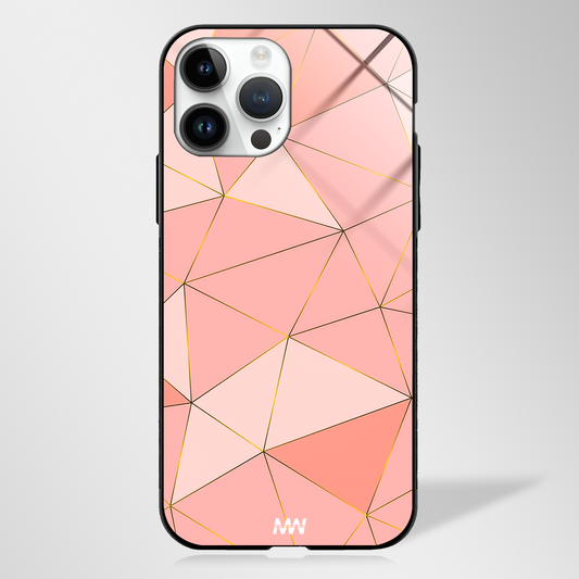 Rose Gold Prism Pattern GLASS CASE -  - MW Stuffs - 