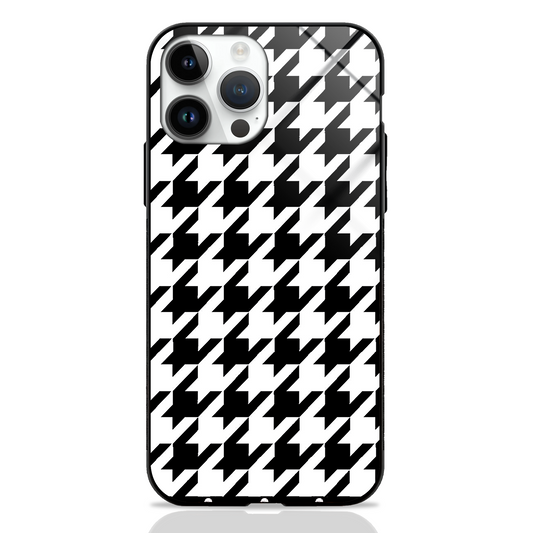 Royal Checkered Pattern Premium Glass Case -  - MW Stuffs - 