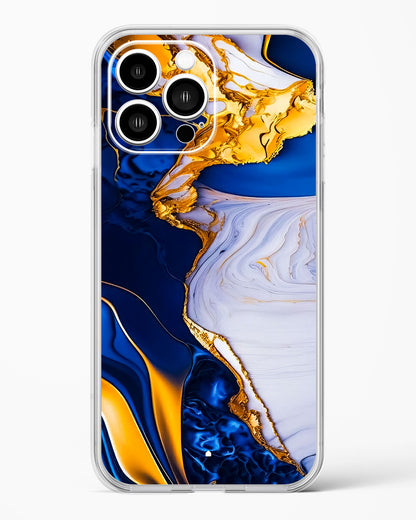 Sapphire Gold Marble Clear Silicone Case