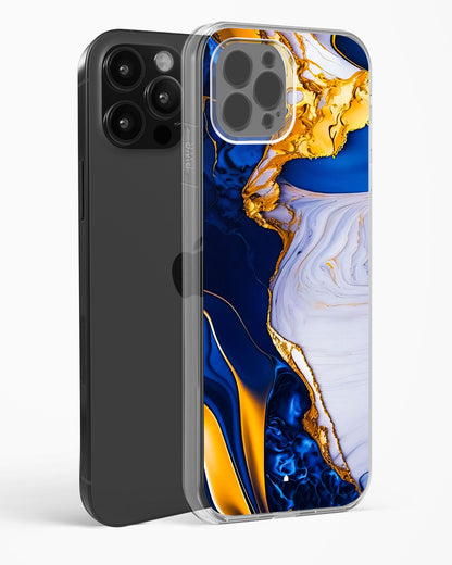 Sapphire Gold Marble Clear Silicone Case