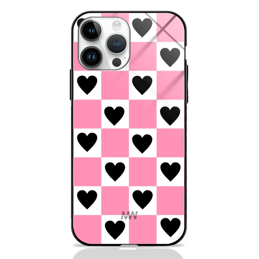 Seamless Heart Pattern Premium Glass Case -  - MW Stuffs - 