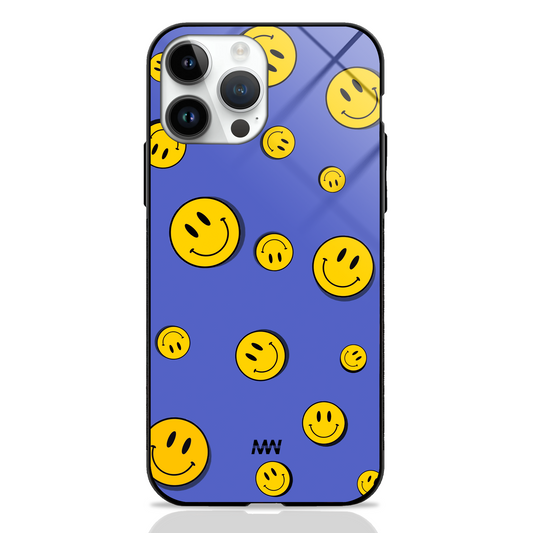 Smiley Faces Premium Glass Case -  - MW Stuffs - 