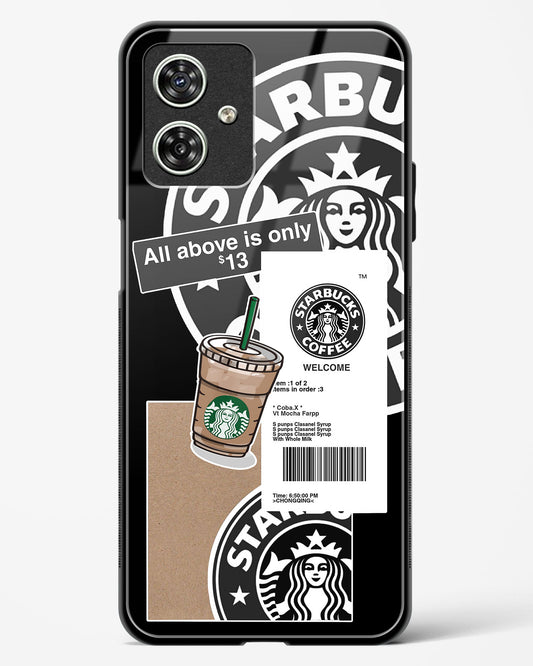 Starbucks Black Glass Phone Case-Moto G54 5G