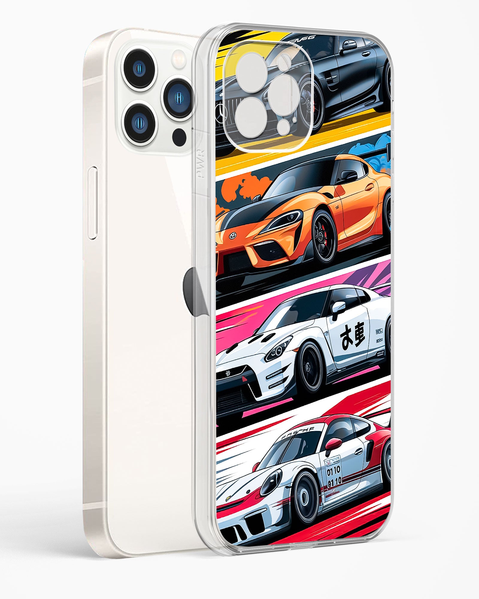 Super Cars Collage Clear Silicone Case