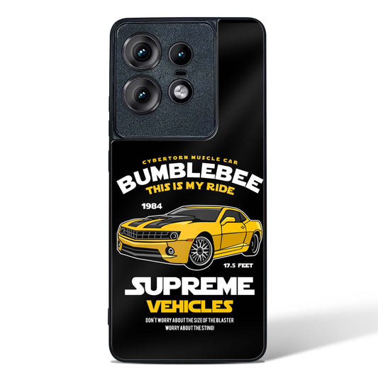 Supreme Vehicles Bumblebee Glass Phone Case-Motorola Edge 50 Pro