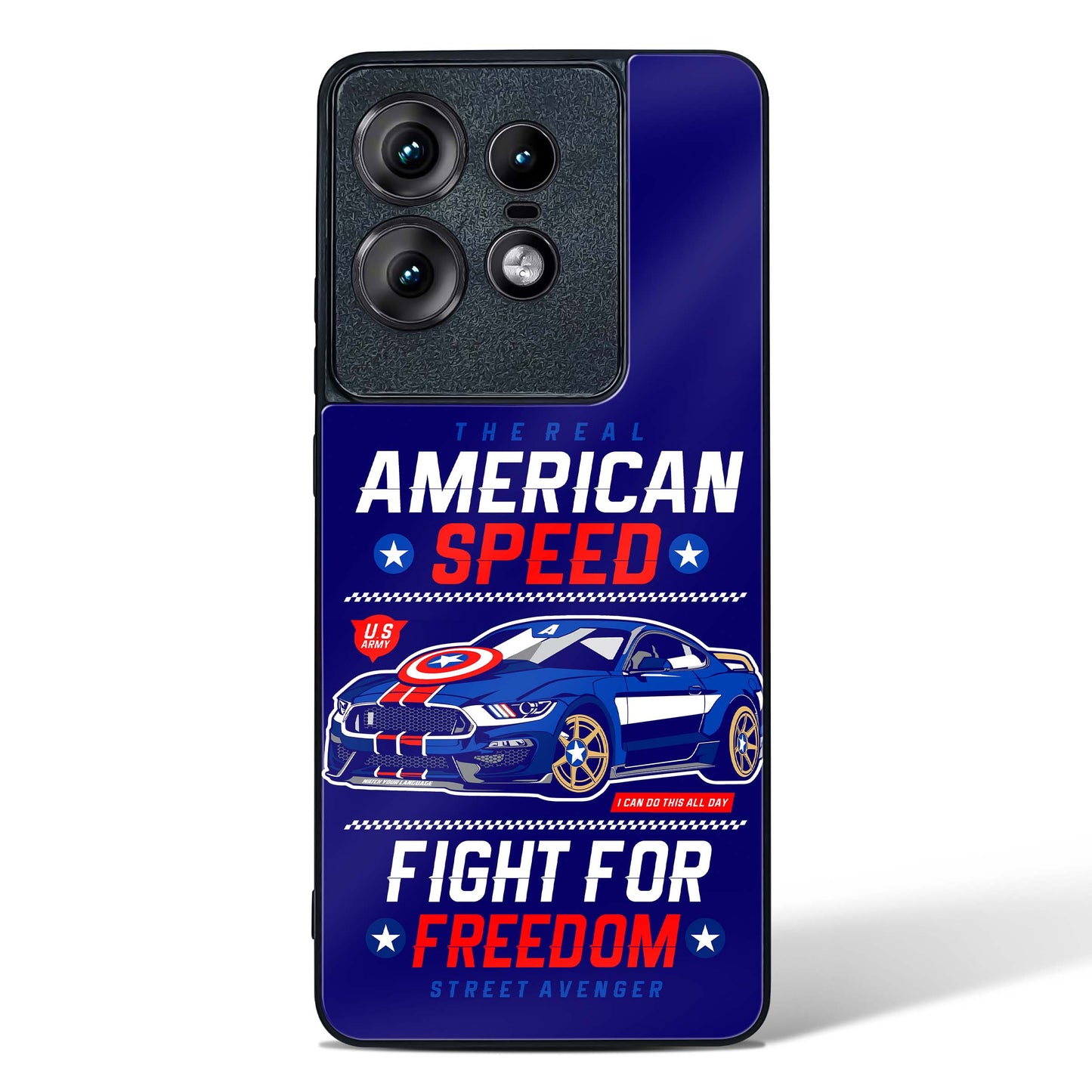 The Real American Speed Glass Phone Case-Motorola Edge 50 Pro