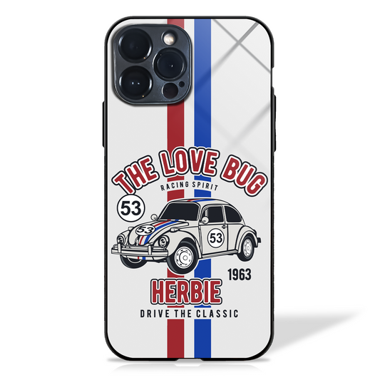 Retro Herbie Racing Automotive Glass Case