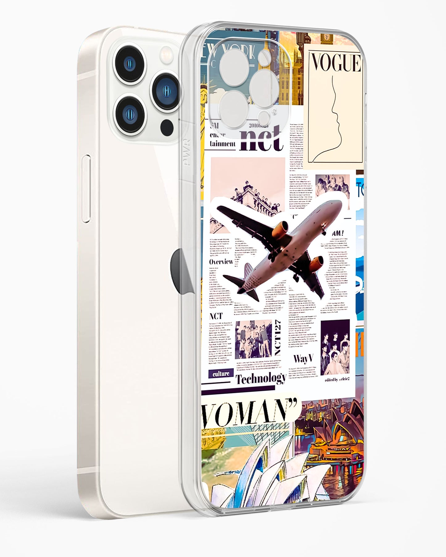 Wanderlust Travel Clear Silicone Case