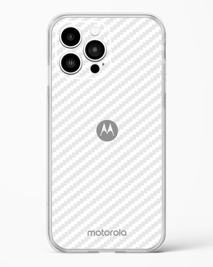 White Carbon Pattern Clear Silicone Case