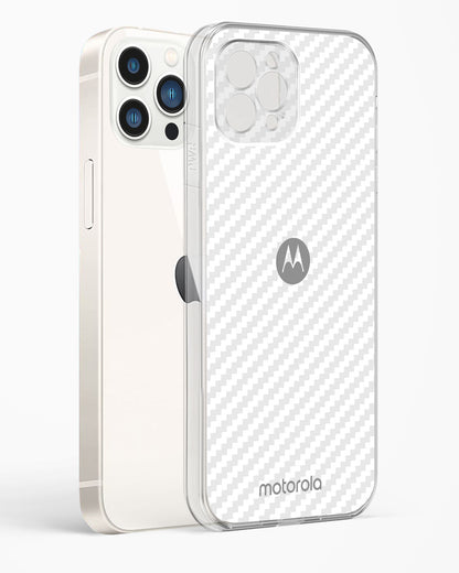 White Carbon Pattern Clear Silicone Case