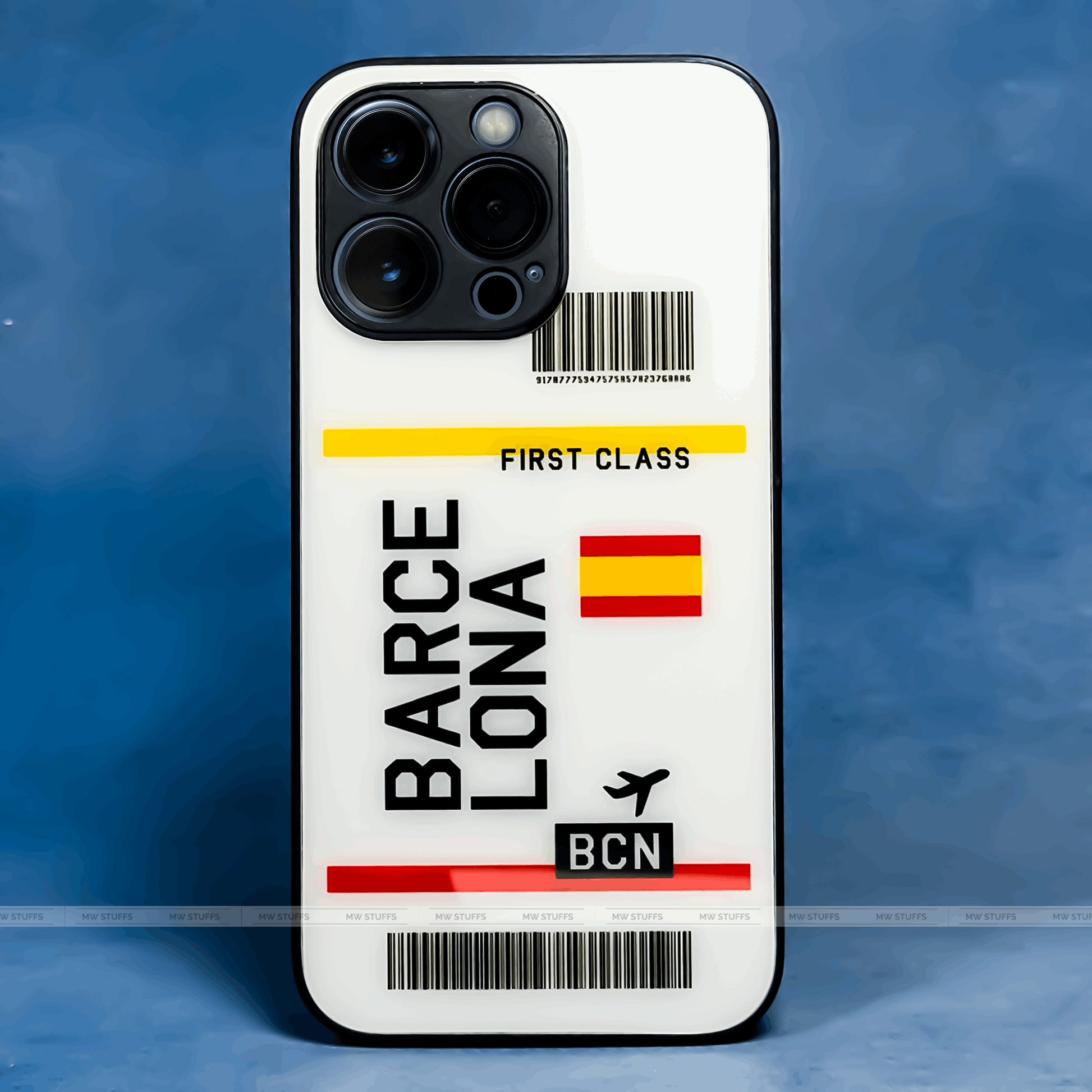 Barcelona Ticket Glass Case
