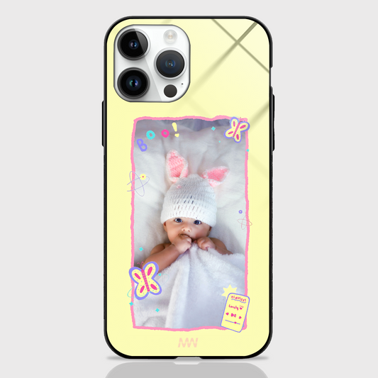Customized Baby Photo Toon Style Printed Glass Case
