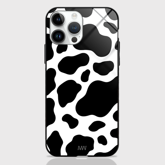 Cow-vered Pattern Premium Glass Case