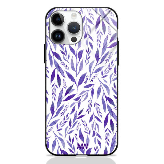 Purple Flora Premium Glass Case