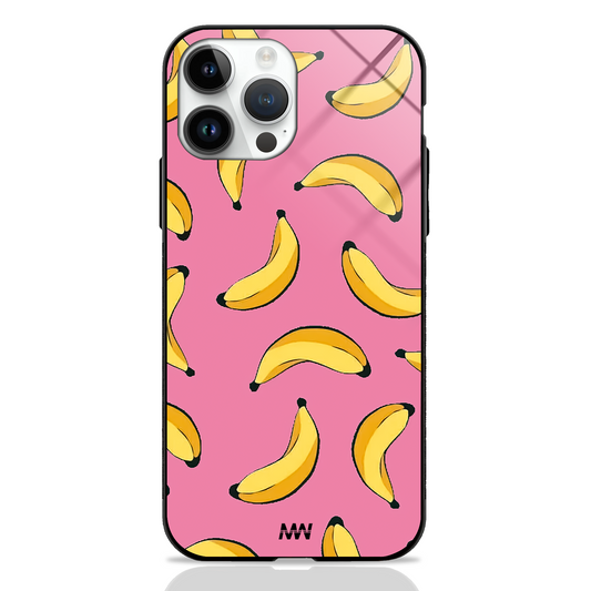 Fun Banana Doodles Premium Glass Case