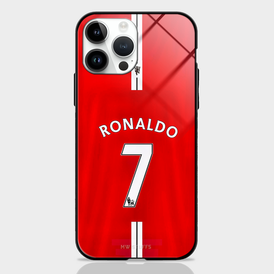 Ronaldo Red Jersey No.7 Glass Case - MW Stuffs
