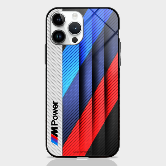 Cool Racing Stripes Carbon Pattern Glass Case - MW Stuffs