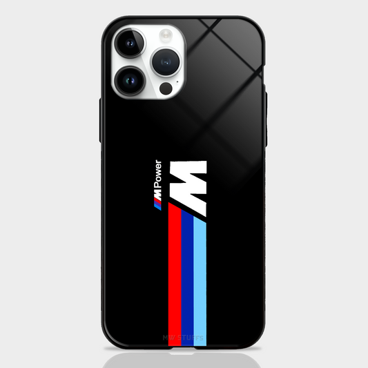 Cool Racing Stripes BLACK Glass Case - MW Stuffs